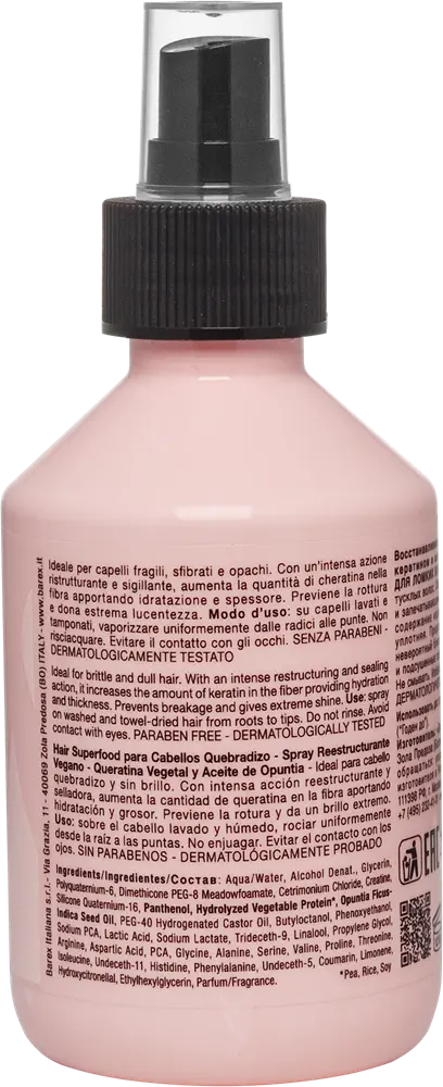 CONTEMPORA Restructuring Spray with plant-based keratin and prickly pear oil CONTEMPORA