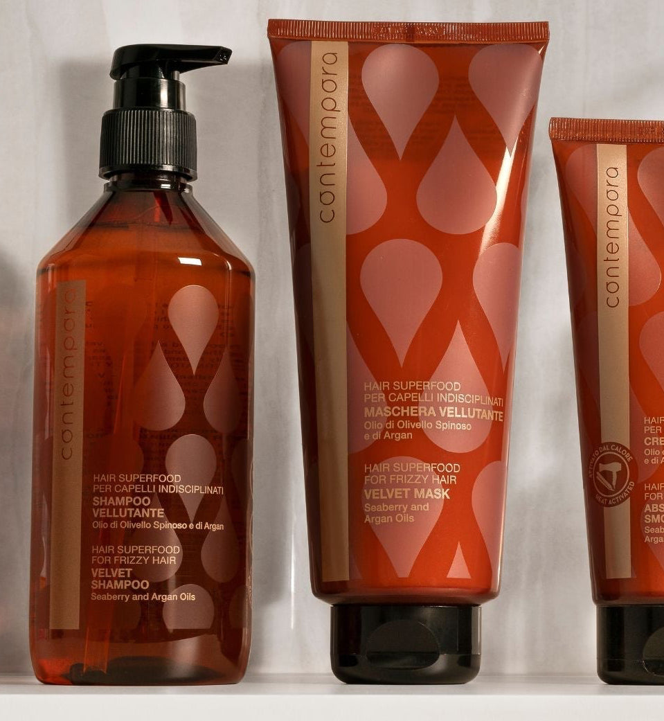 CONTEMPORA Velvet Smoothing Shampoo with Argan Oil and Sea Buckthorn Oil CONTEMPORA
